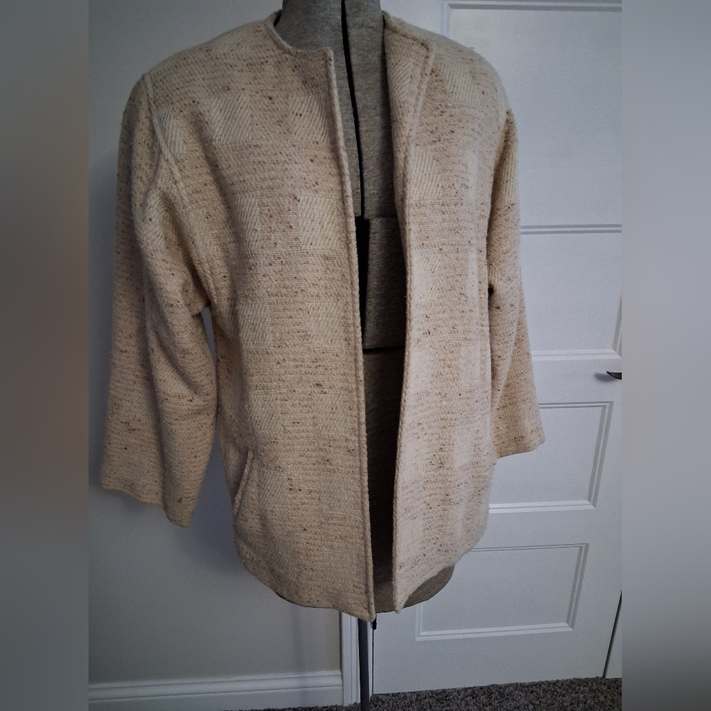 Vintage Tweed Style Womens Blazer Union Made Size 8 Hipster